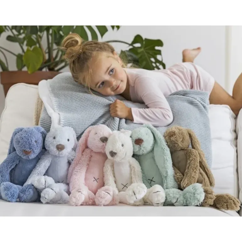 Peluche lapin Richie vert lagon - 38 cm