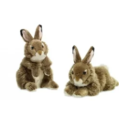 Peluche Lièvre brun assis WWF - 30 cm