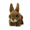 Peluche lièvre brun couché WWF - 19 cm