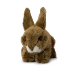 Peluche lièvre brun couché WWF - 19 cm