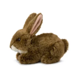 Peluche lièvre brun couché WWF - 19 cm