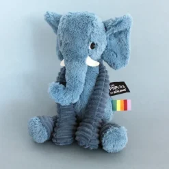 Peluche éléphant Dimoitou bleu