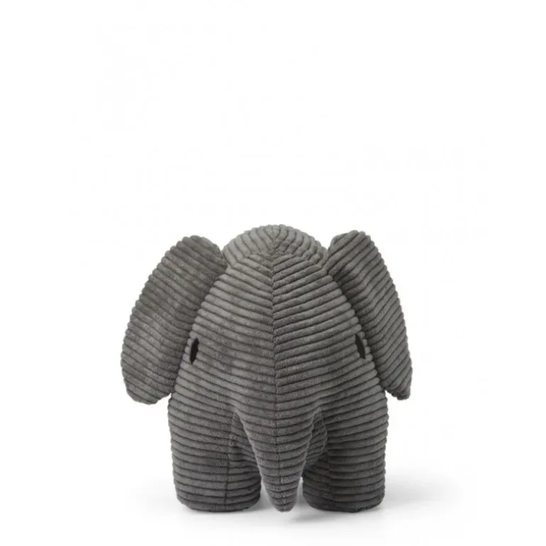 Peluche éléphant en velours côtelé - 33 cm