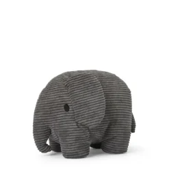 Peluche éléphant en velours côtelé - 33 cm