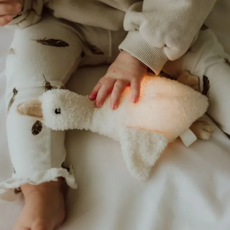 Peluche lumineuse Liva l’oie beige