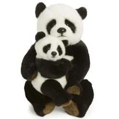 Peluche Maman Panda avec bébé WWF - 28 cm