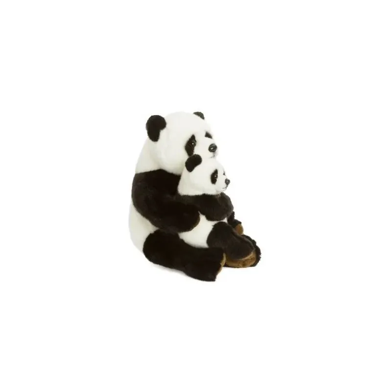 Peluche Maman Panda avec bébé WWF - 28 cm