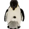 Peluche manchot empereur avec bébé - 26 cm