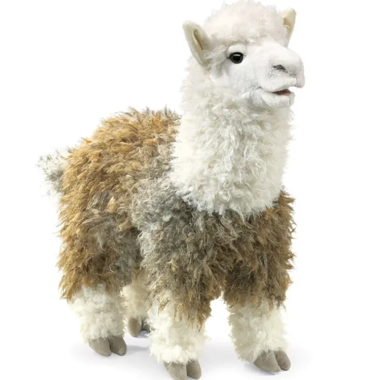 Peluche marionnette Alpaga