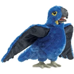Peluche marionnette Ara hyacinthe