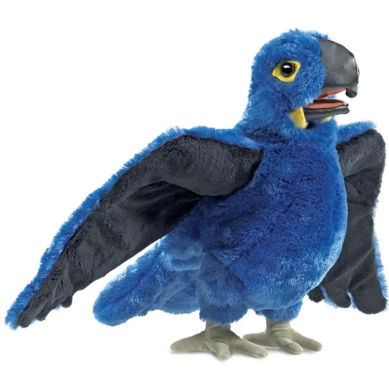Peluche marionnette Ara hyacinthe