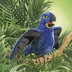 Peluche marionnette Ara hyacinthe