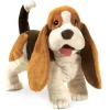 Peluche marionnette Basset Hound