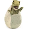 Peluche marionnette Bébé dinosaure dans son oeuf