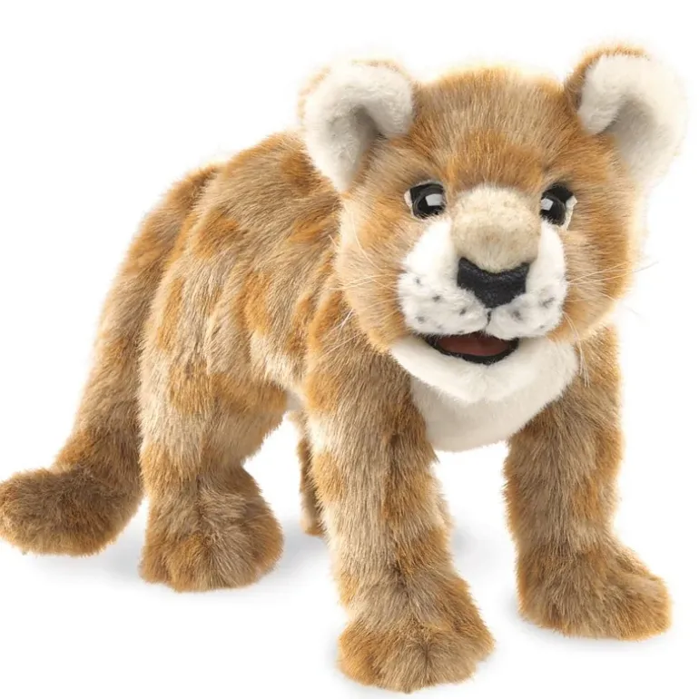Peluche marionnette Bébé lion