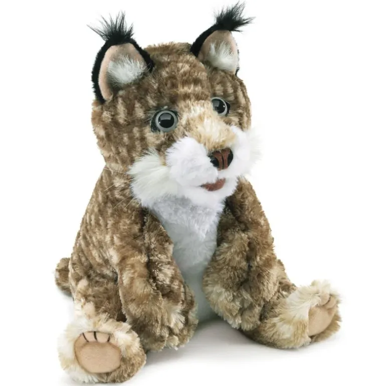 Peluche marionnette Bébé Lynx