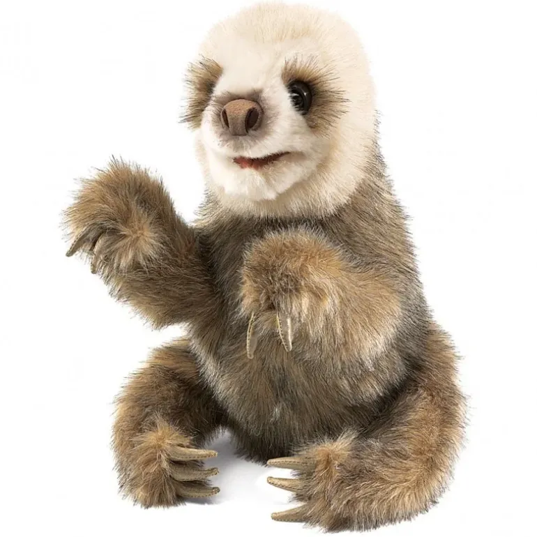 Peluche marionnette Bébé Paresseux
