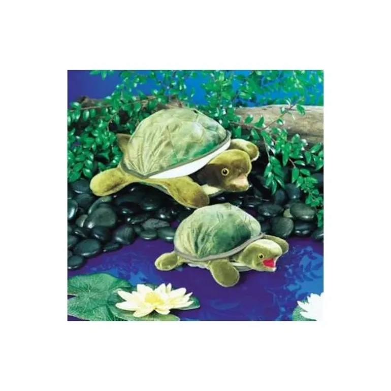 Peluche marionnette Bébé tortue