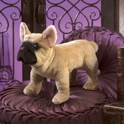 Peluche marionnette Bouledogue Français