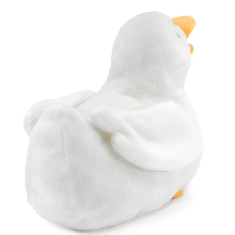 Peluche marionnette canard blanc