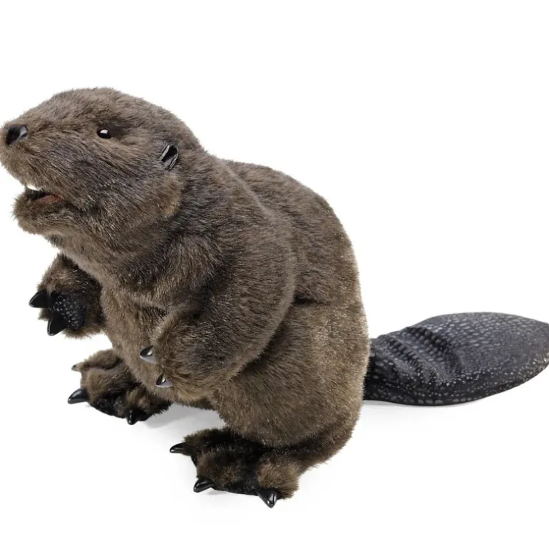 Peluche marionnette Castor