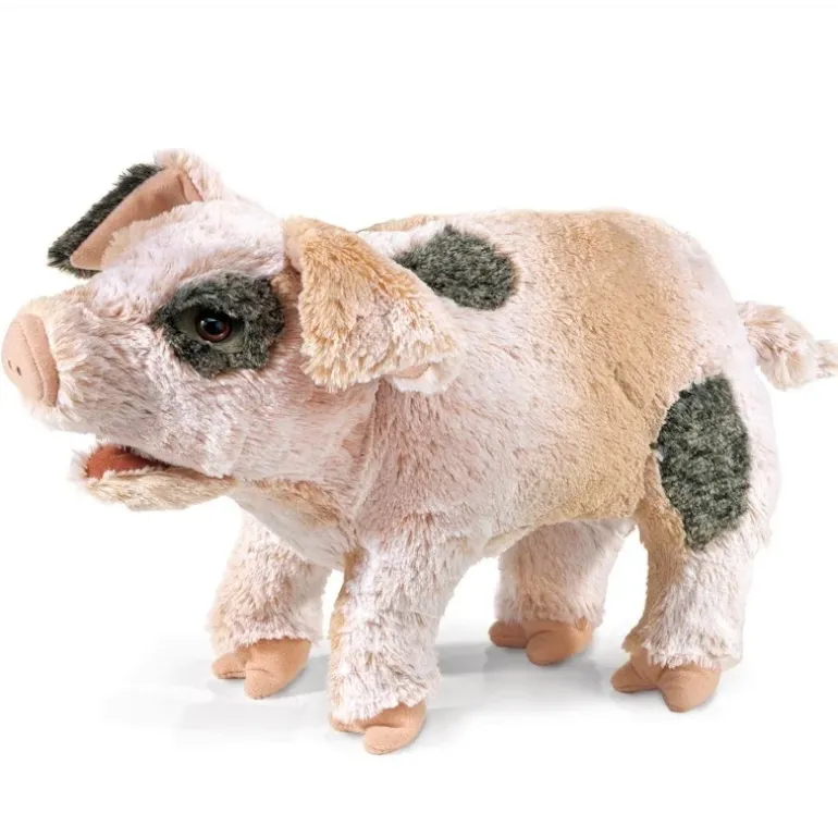 Peluche marionnette Cochon grognant
