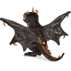 Peluche marionnette Dragon noir
