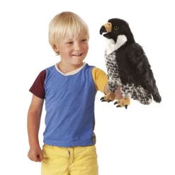 Peluche marionnette Faucon pèlerin