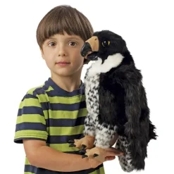 Peluche marionnette Faucon pèlerin