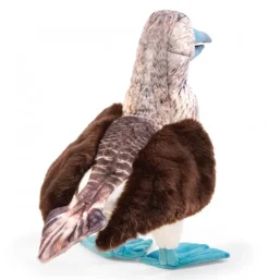 Peluche marionnette fou à pieds bleus