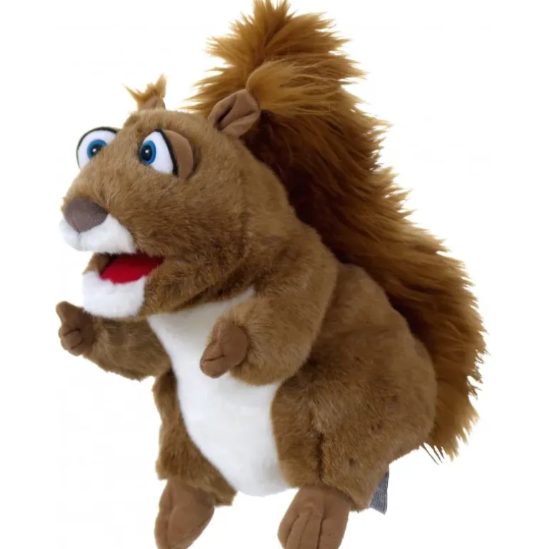 Peluche marionnette Gerda l'écureuil