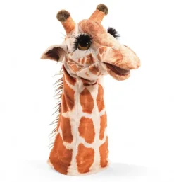 Peluche marionnette girafe