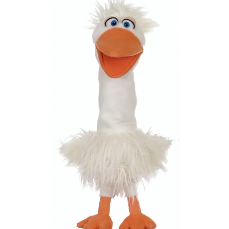 Peluche marionnette Gundula l'oie