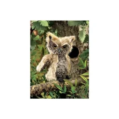 Peluche marionnette Hibou petit-duc