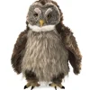 Peluche marionnette Hibou avec effet Hou hou