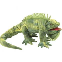 Peluche marionnette iguane