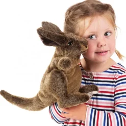 Peluche marionnette Jeune Kangourou