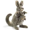 Peluche marionnette Kangourou avec bébé