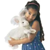 Peluche marionnette Lapin angora