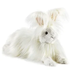 Peluche marionnette Lapin angora