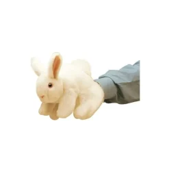 Peluche marionnette Lapin blanc