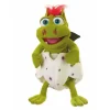 Peluche marionnette Le petit dragon Gregor dans son oeuf