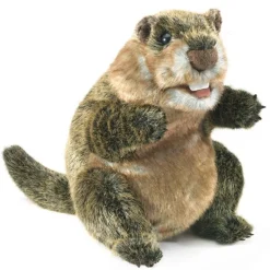 Peluche marionnette Marmotte