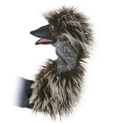 Peluche marionnette émeu