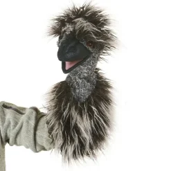 Peluche marionnette émeu