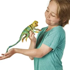 Peluche marionnette Mini lézard à collier