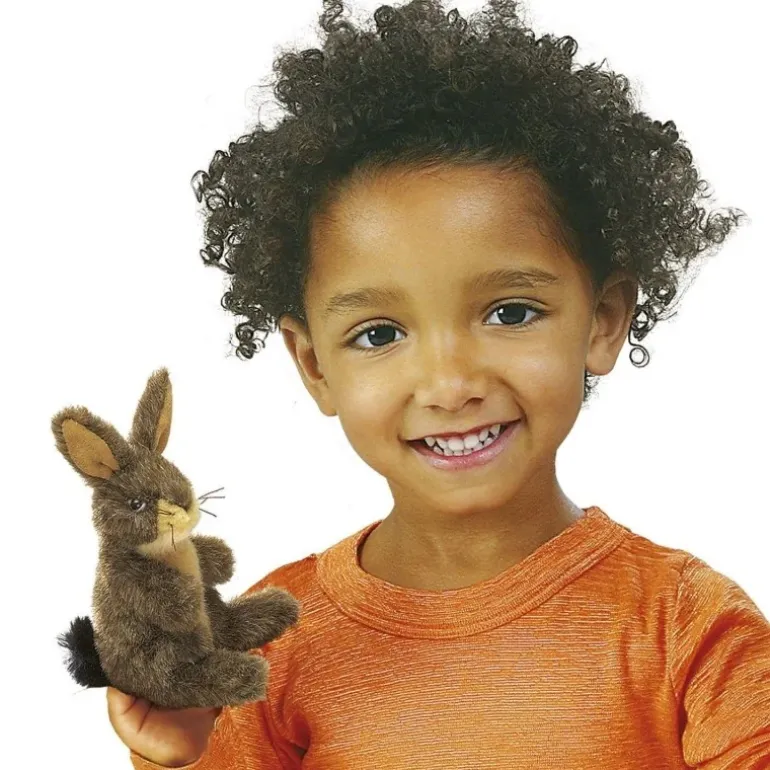 Peluche marionnette mini lièvre