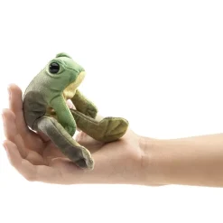 Peluche marionnette Mini grenouille assise