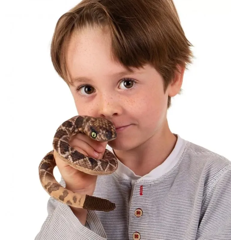 Peluche marionnette Mini serpent à sonnette