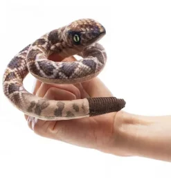 Peluche marionnette Mini serpent à sonnette